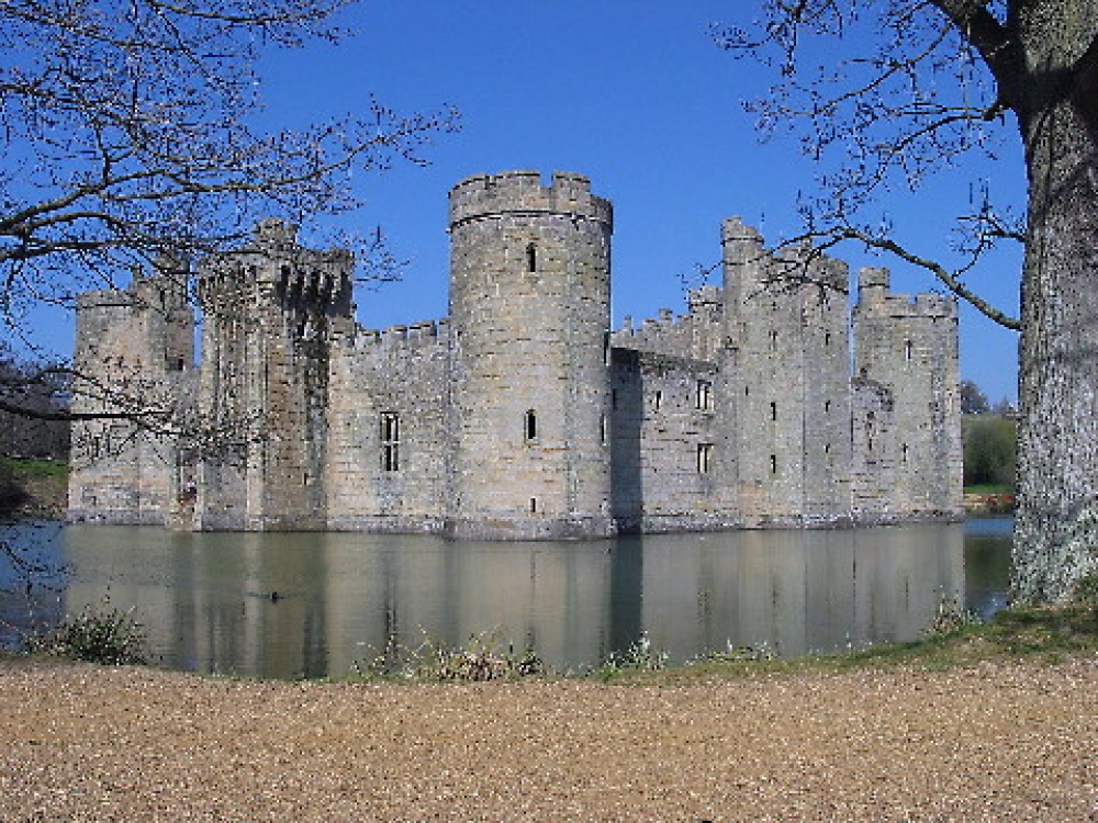 Magical view of Bodiam Castle, East Sussex