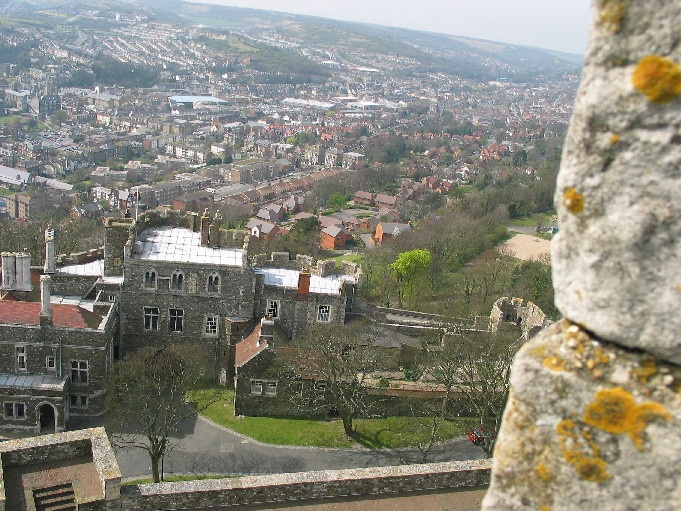 Dover town from the Castle