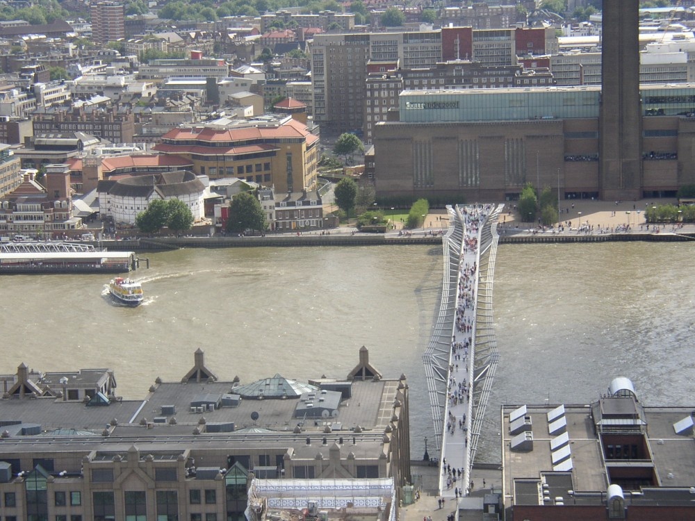 Millennium Bridge from St. Paul's Cathedral