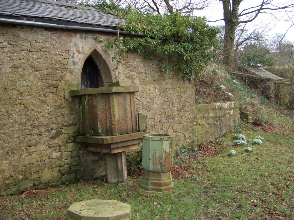 Outside pulpit on church in Tockholes, Lancashire