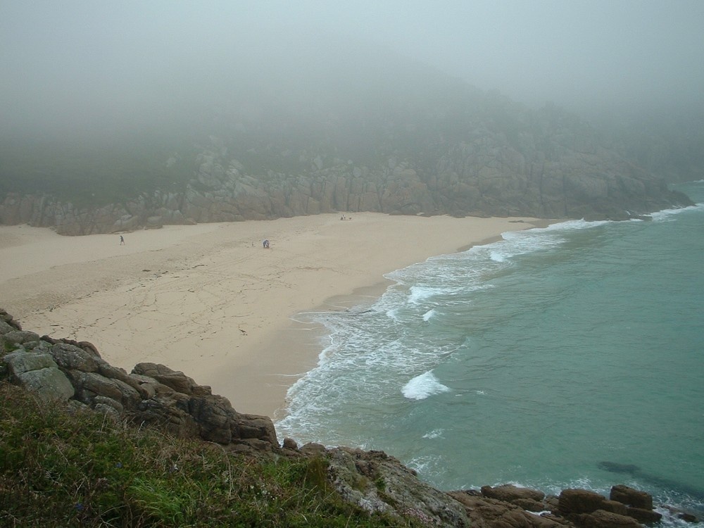 Misty day at Porthcurno, Cornwall