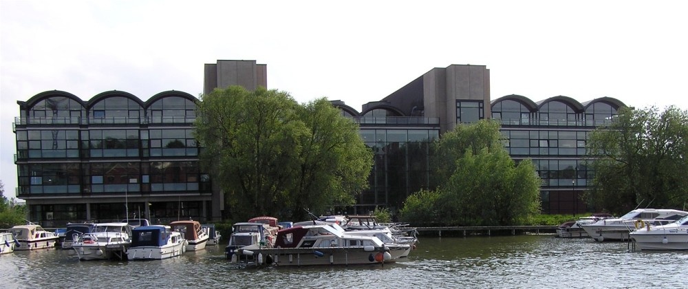 The University of Lincoln, viewed from Brayford Wharf