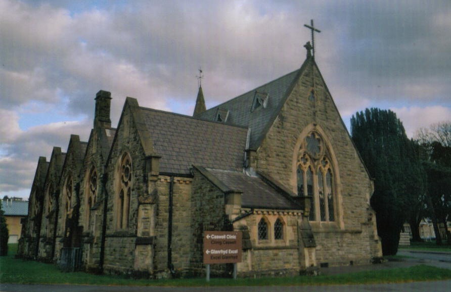 Photograph of Glanrydd church, Pen-y-fai, South wales uk