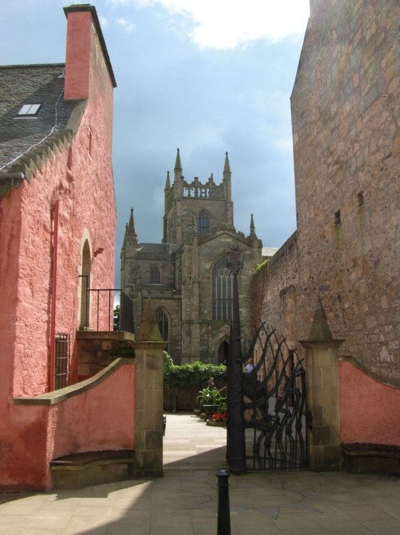Gateway from the Abbot House, through the courtyard, to Dunfermline Abbey,