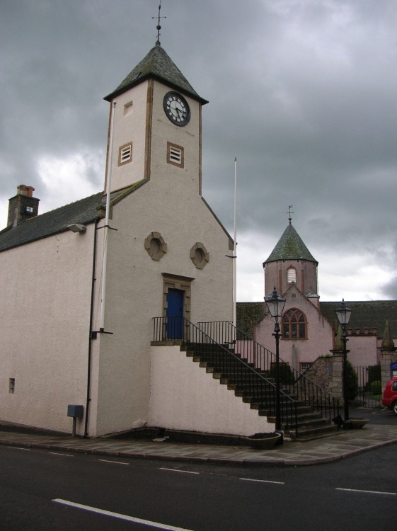 Lauder Town Hall and Parish Church.