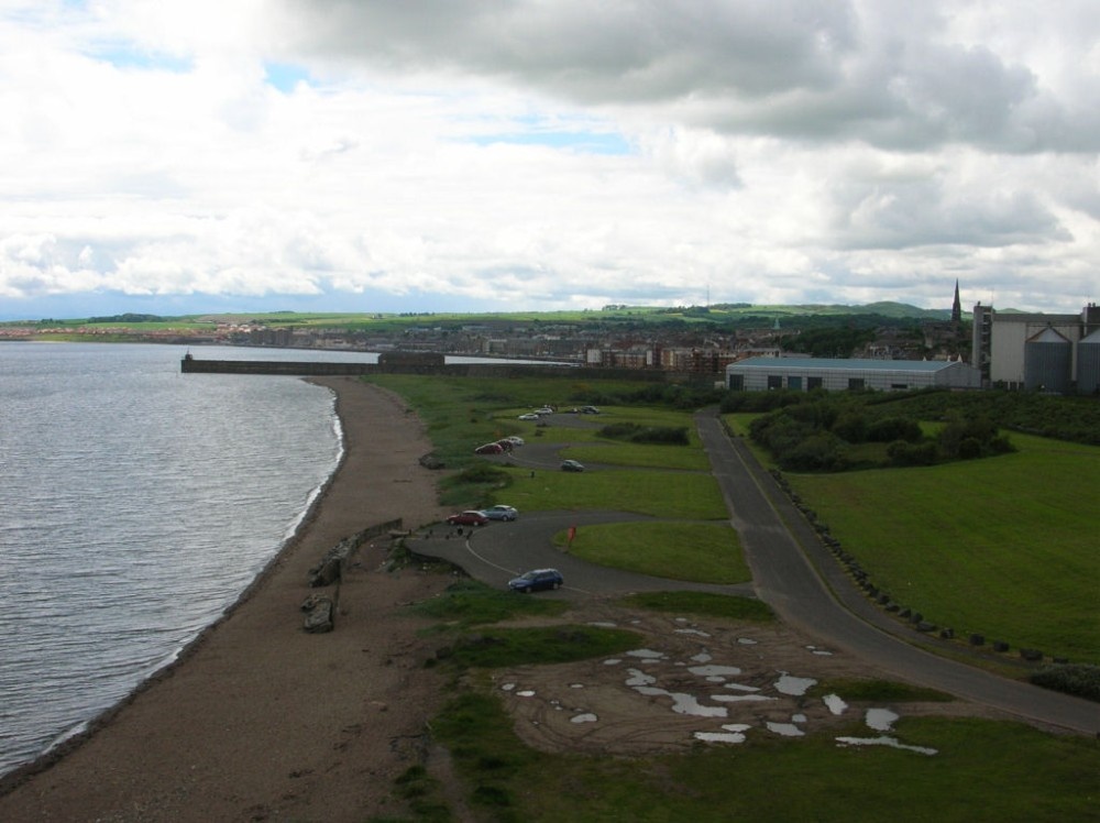 Kirkcaldy, from Ravenscraig Castle.