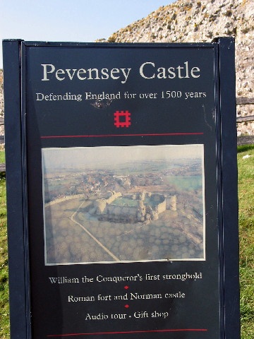 Pevensey Castle Sign