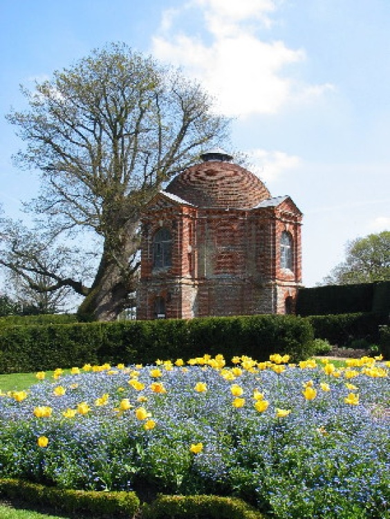Water Tower and Flowers at The Vyne