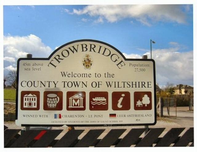Town Sign. Trowbridge, Wiltshire