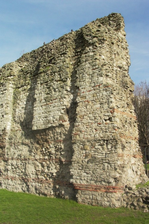 Roman city wall, near Tower of London, London