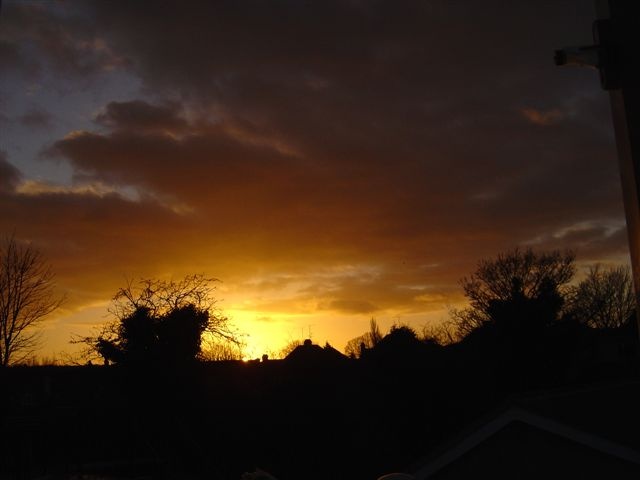 Sunset in Luton, Bedfordshire