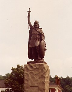 A statue of King Alfred, Winchester, Hampshire