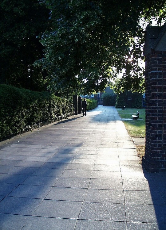 Sunset Over Church Grounds, Hitchin, Hertfordshire