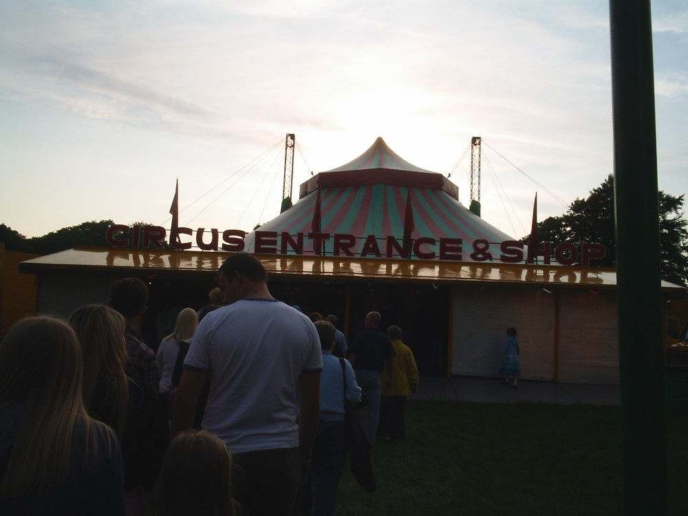 Going into the Chinese Circus on Rylands Park, Lancaster. May 2005