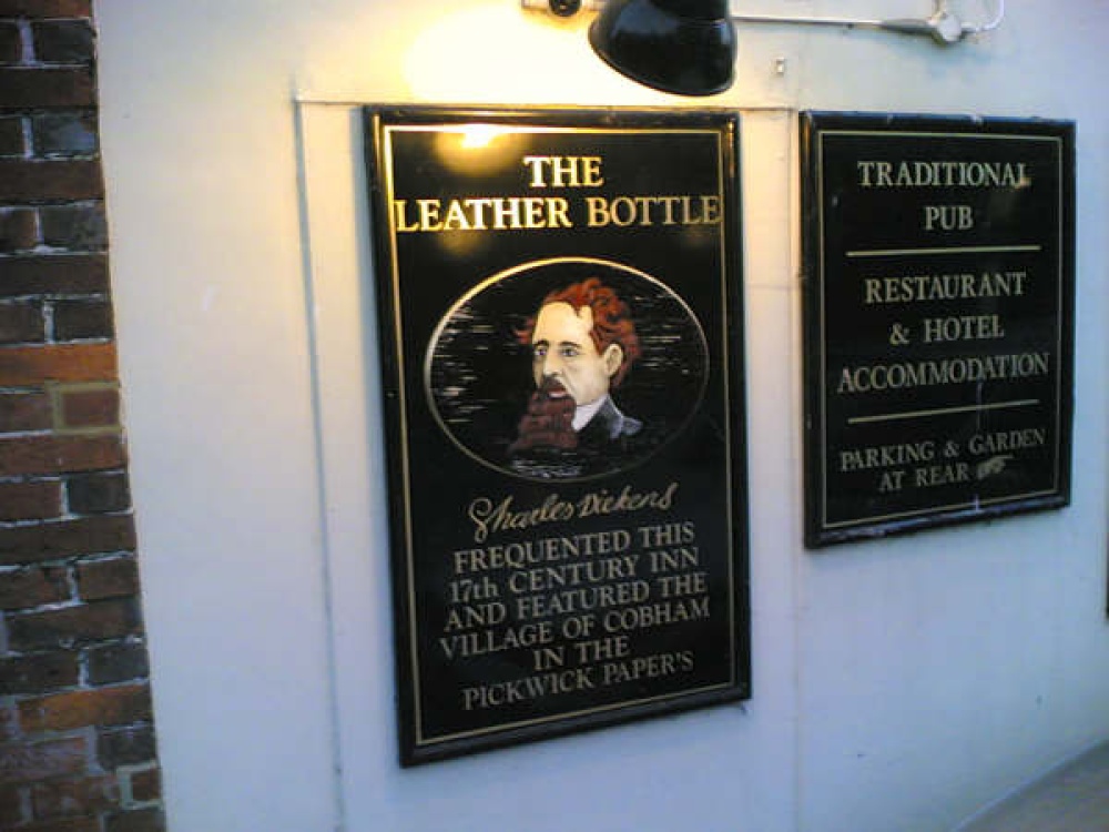 Charles Dickens favorite pub. The Leather Bottle pub in Cobham, Kent.