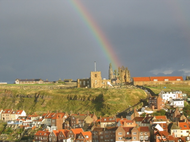 Rainbow over Whitby, North Yorkshire