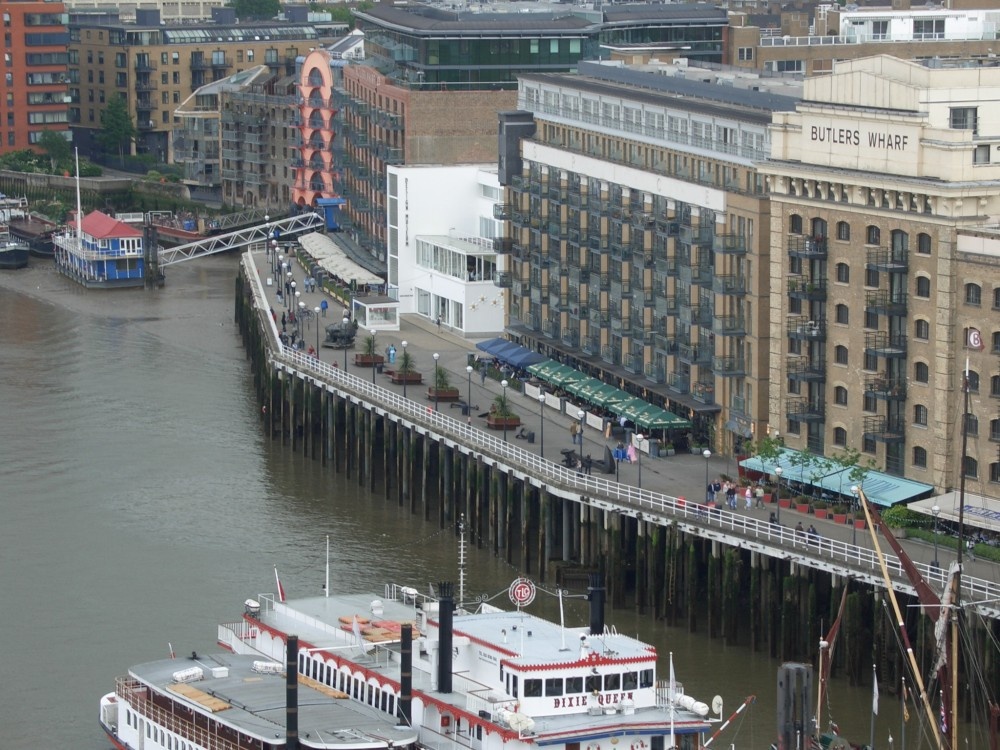 Butlers Wharf from Tower Bridge