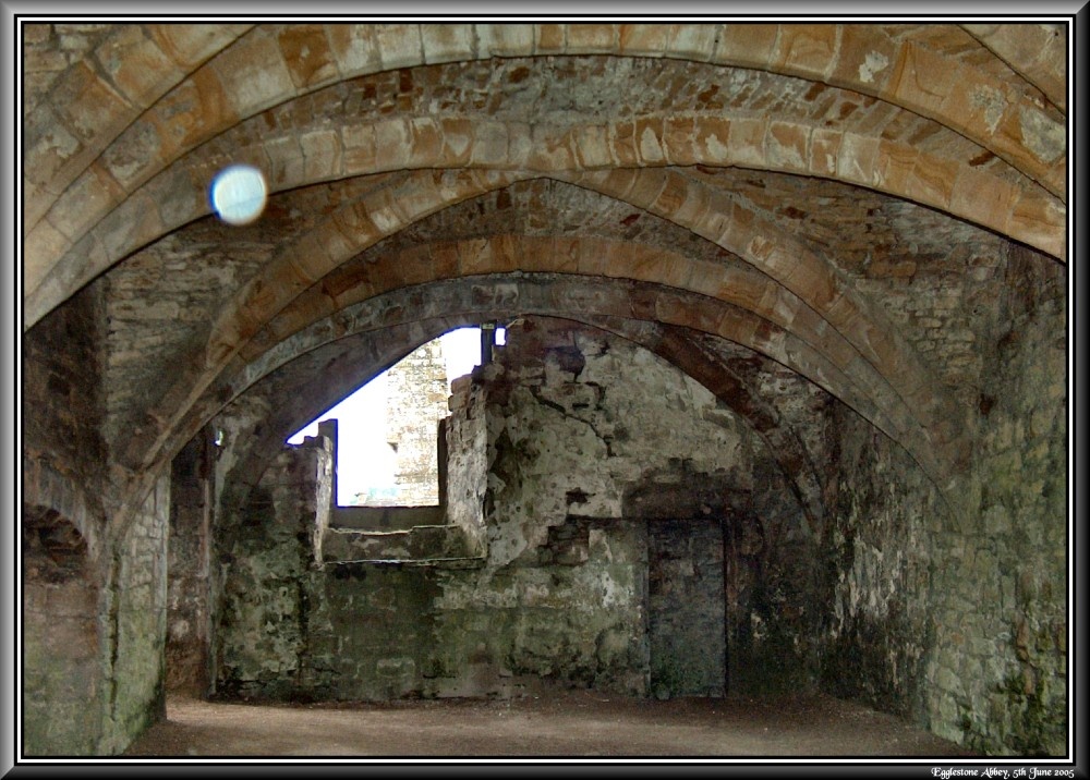 Inside Egglestone Abbey, showing possible 'Spirit Orb'... 5th June 2005 photo by Tt Photo