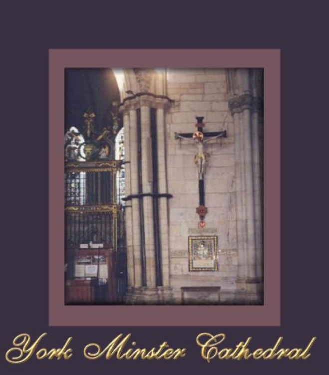 A beautiful and stunning crucifix in York Minster Cathedral...York, England