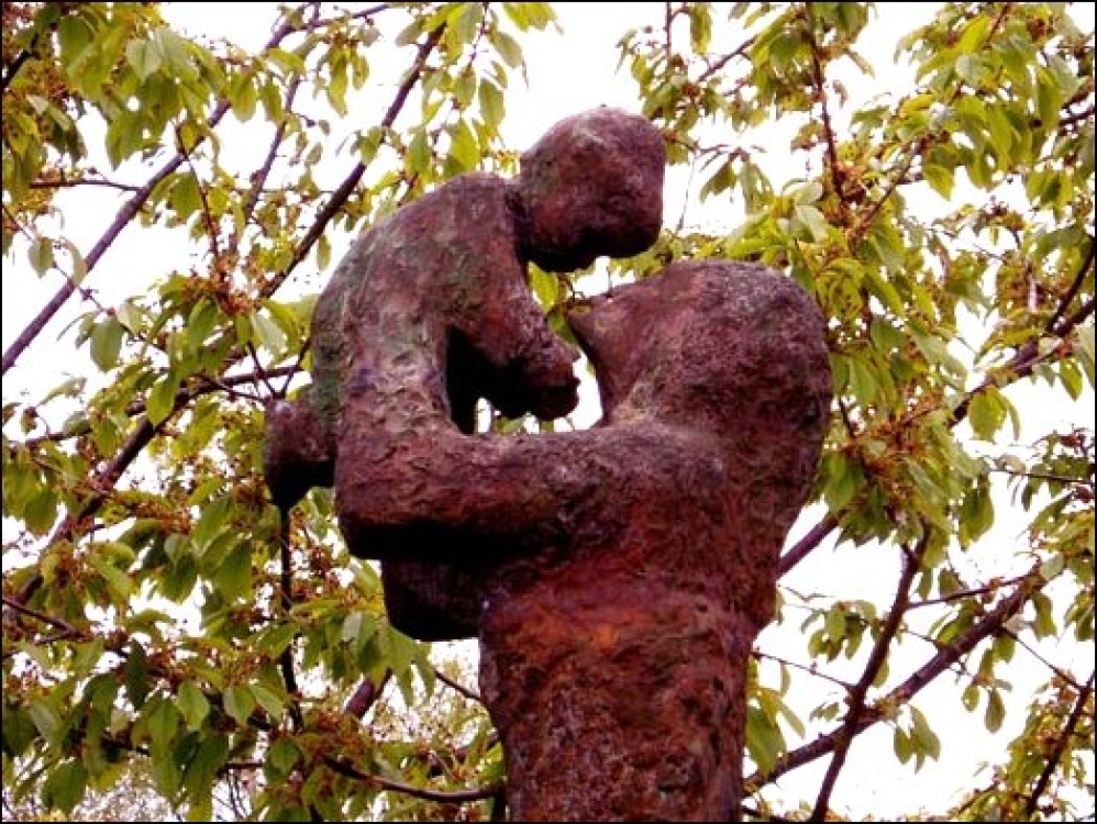 The Hope Statue outside Elizabeth House - purchased with donations from Cookham residents