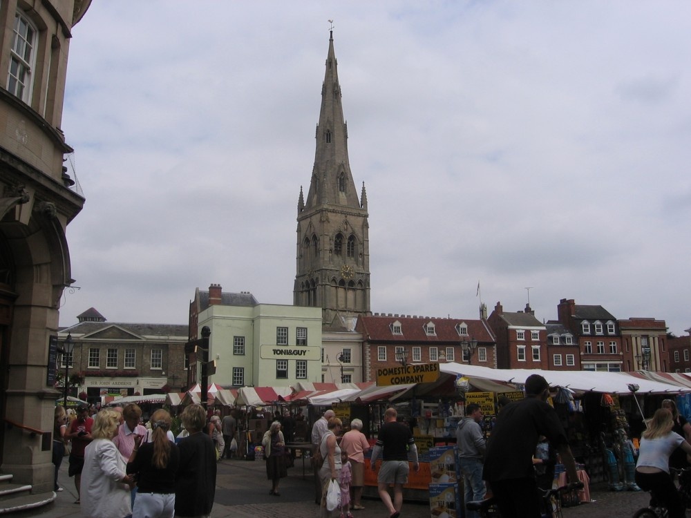 Saturday market at Newark-on-Trent, Nottinghamshire