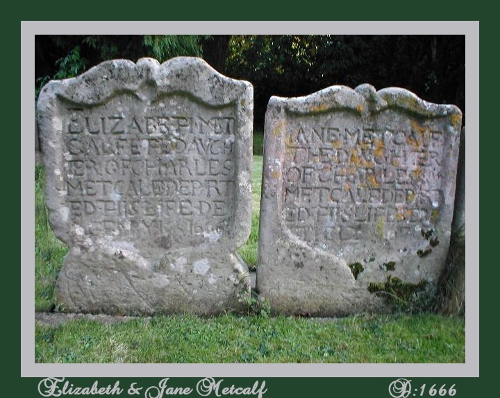 Photograph of Two sisters died in 1666 buried Burrough-on-the-hill in Leicestershire