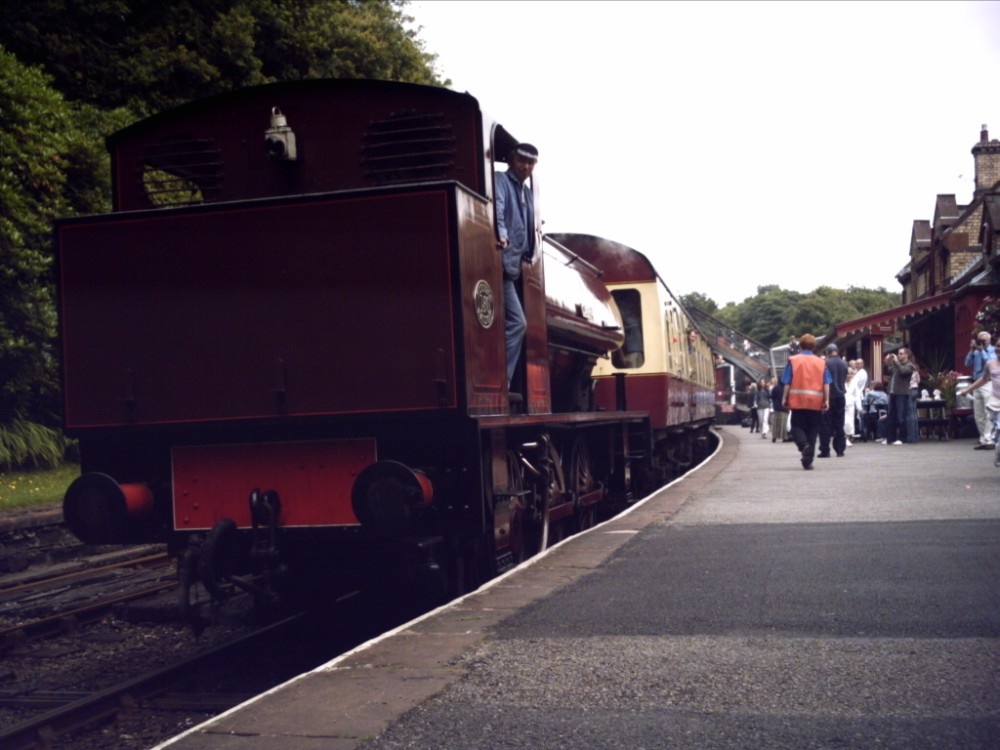 Steam Train Arriving At Haverthwaite Railway Station, Cumbria