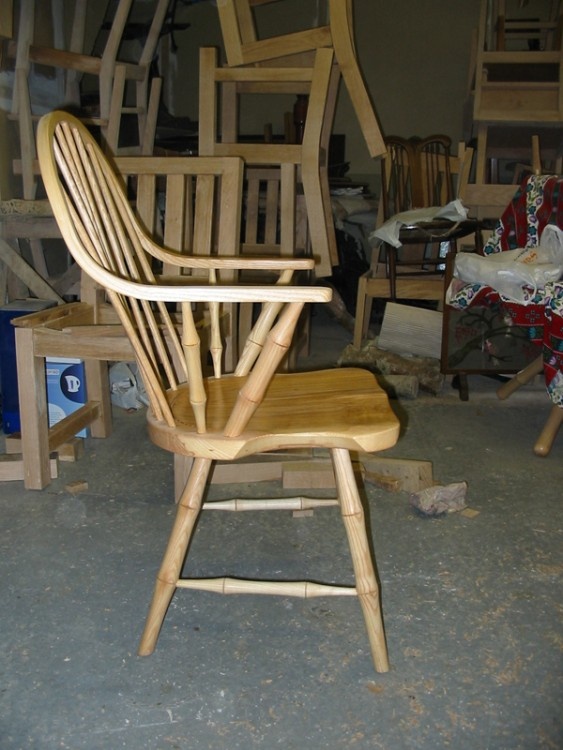 A 'yealmpton chair', a traditional chair made by Jeromy Rowett in Yealmpton, July 2004