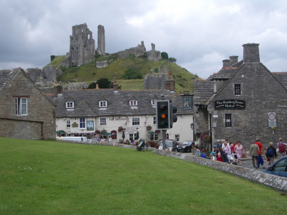 Corfe Castle and town