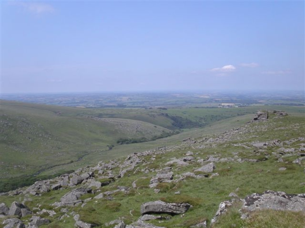 Looking down the Okement, Dartmoor National Park, Devon