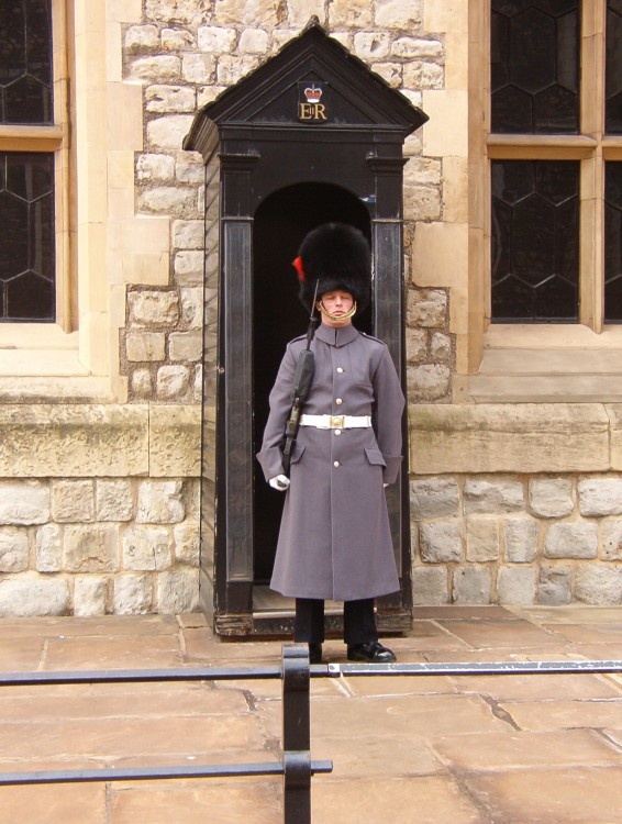 A guard at The Tower of London, March 18, 2005