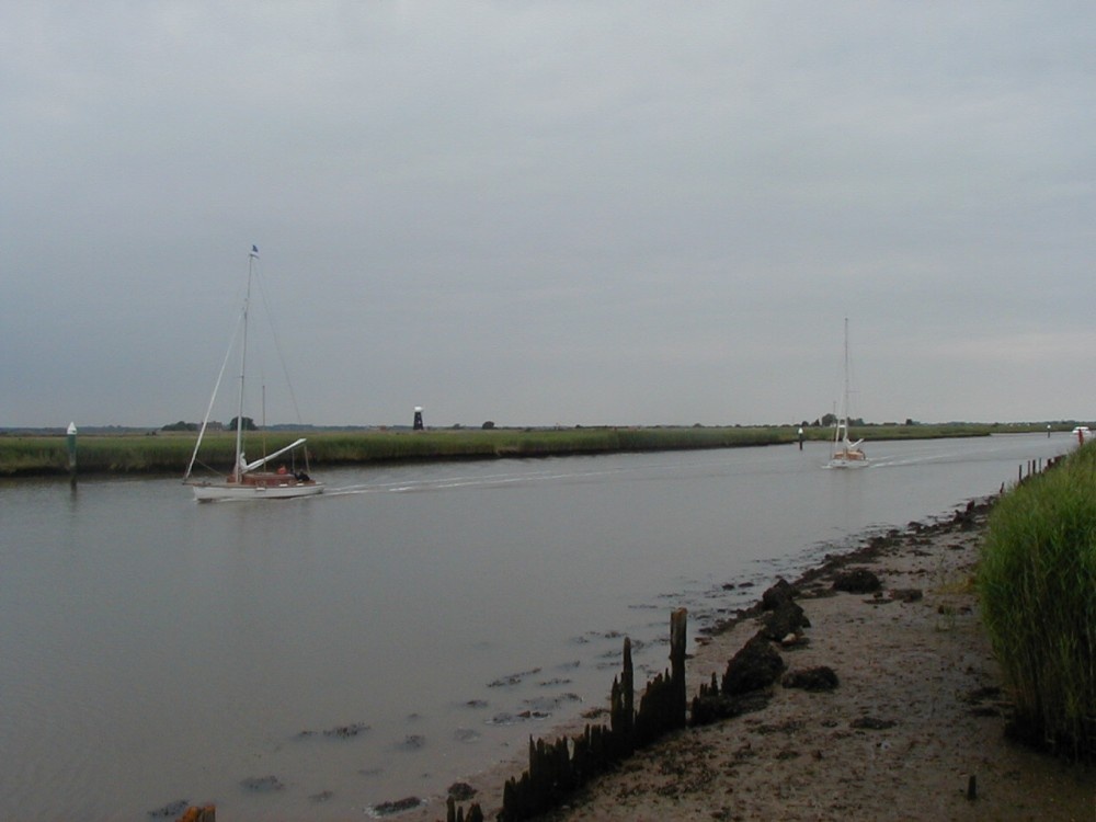 The river Waveney at Burgh Castle, Norfolk Broads