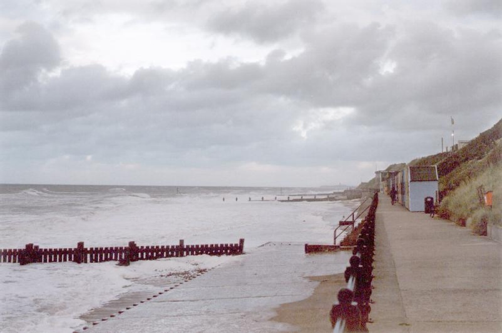 Mundesley, (pronounced Munnsley ) Norfolk, on a blustery summer's evening