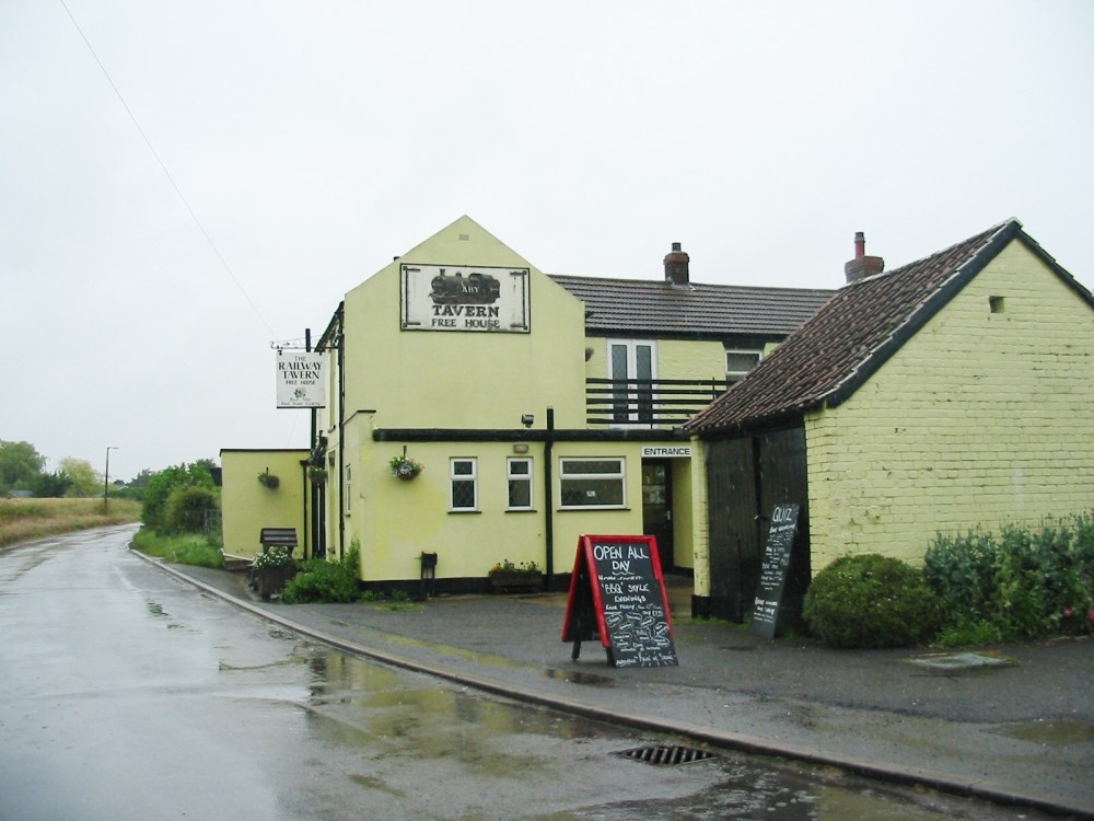 "Railway Tavern, Aby, Lincolnshire. The railway has long since gone