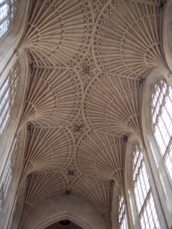 Bath Abbey interor nave 
ceiling