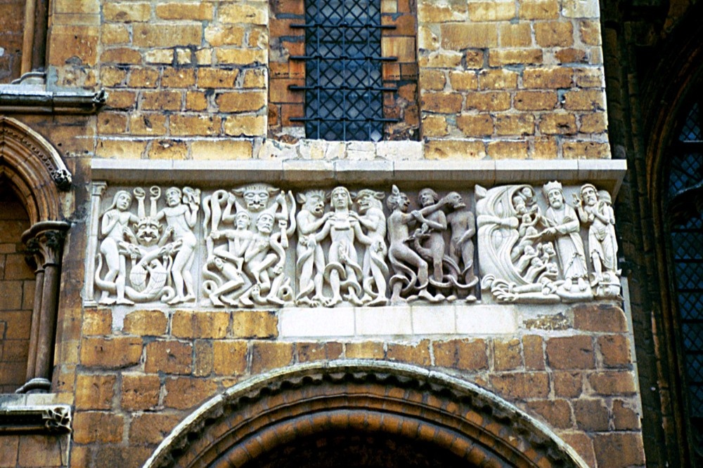 Lincoln Cathedral - restored frieze