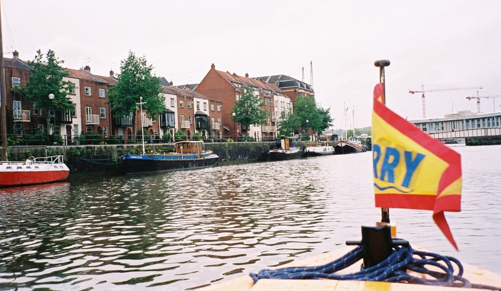 View of River Avon from the local ferry. Bristol