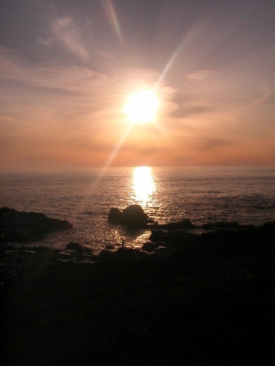 Sunset over Godrevy, Cornwall - Aug 2005