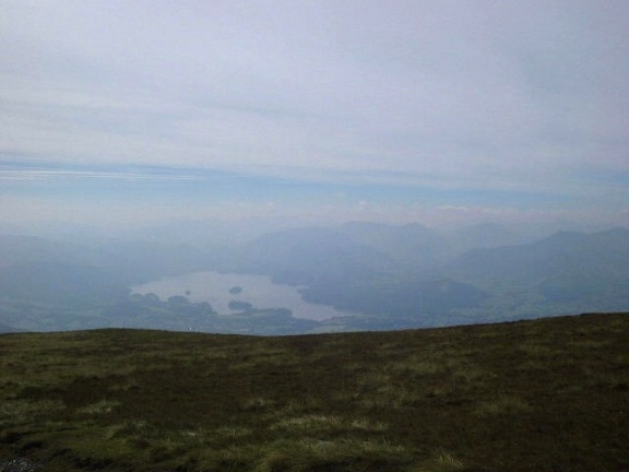 Derwent water viewed from mid way up Skiddaw