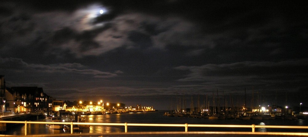 From the Harbour Lights Bistro in Littlehampton scenes like these are seen most nights.