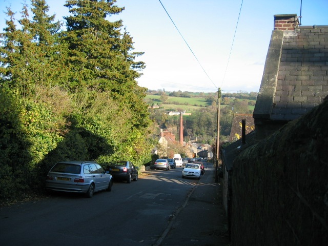Photograph of Looking down Sunny Hill, Milford, Derbyshire.
Taken November 2004