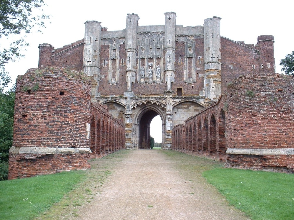 Photograph of Thornton Abbey, Lincolnshire. Gatehouse front view