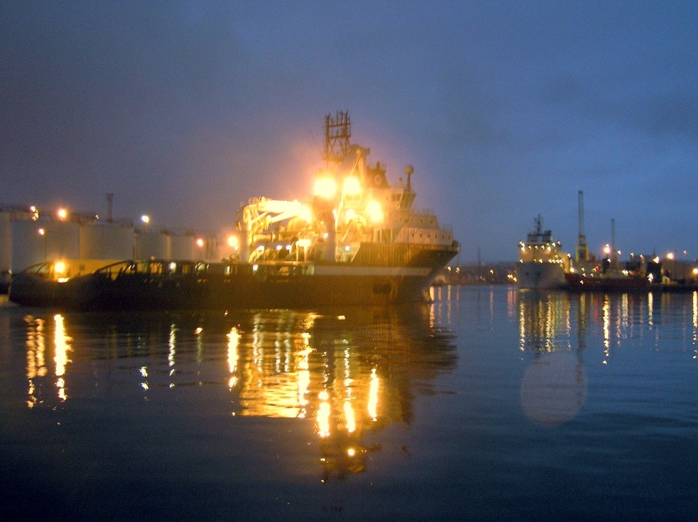 Photograph of The harbour at night