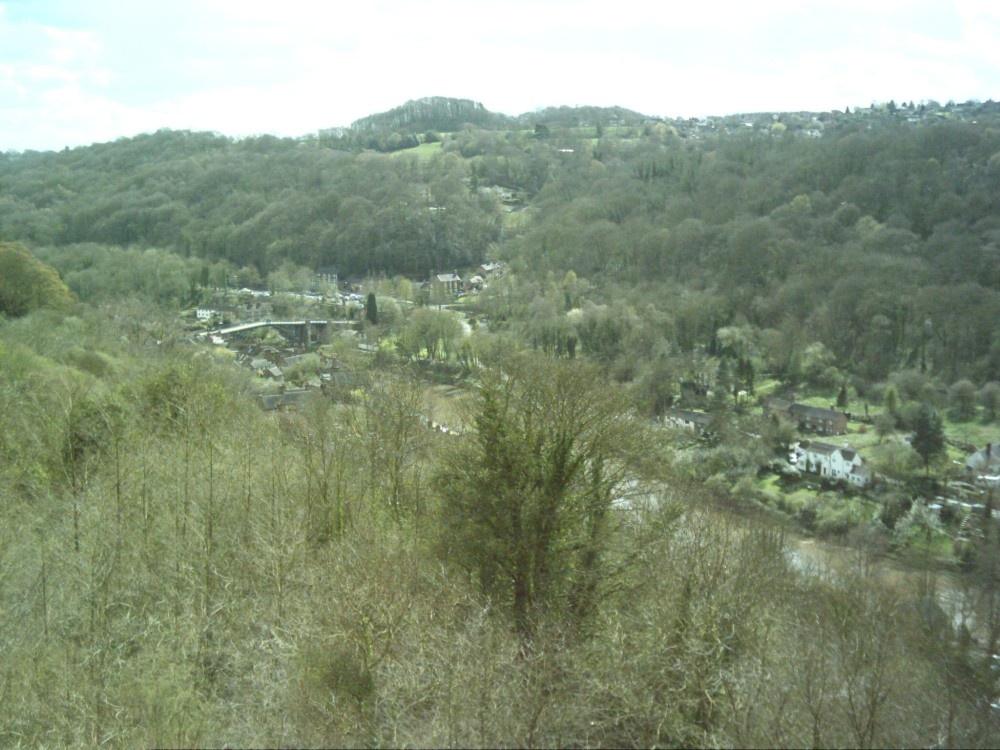 This is the view of Ironbridge, in  shropshire, from Rotunda