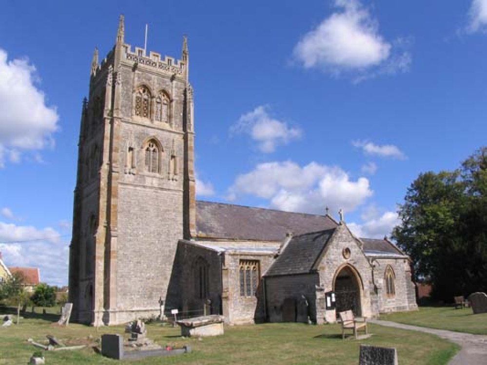Holy Cross church in Middlezoy, Somerset, England