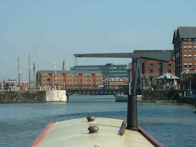 Gloucester Docks. View from a narrow boat