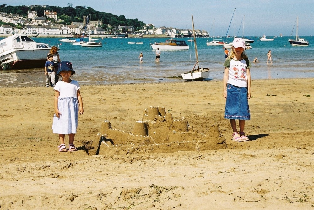 Building sandcastles on Instow Beach, North Devon