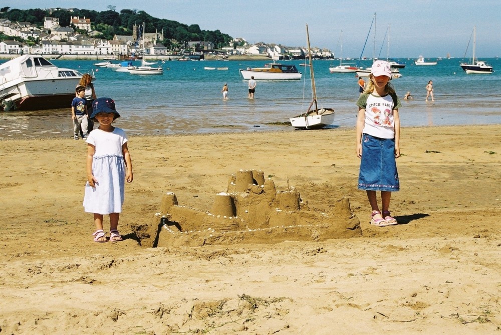 Photograph of Building sandcastles on Instow Beach, North Devon