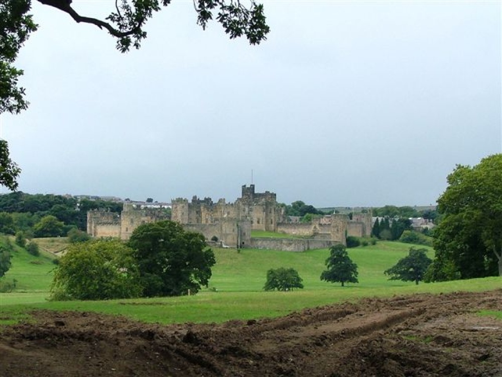 Alnwick Castle from overflow car park