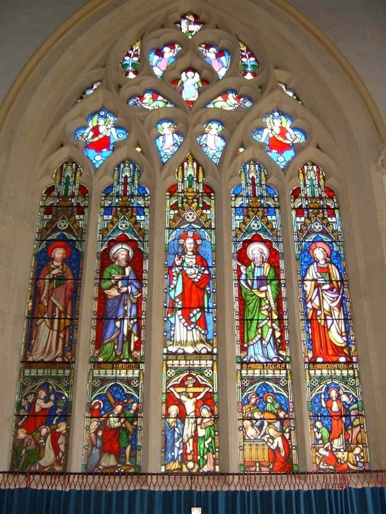 19th-century Great East Window, Parish Church of St Edward, Stow on the Wold